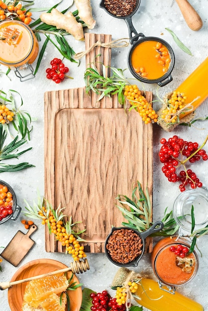 Deska z kolorowymi składnikami